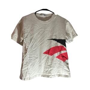 Vintage white red black Reebok cross-check single stitch size M 80s/90s